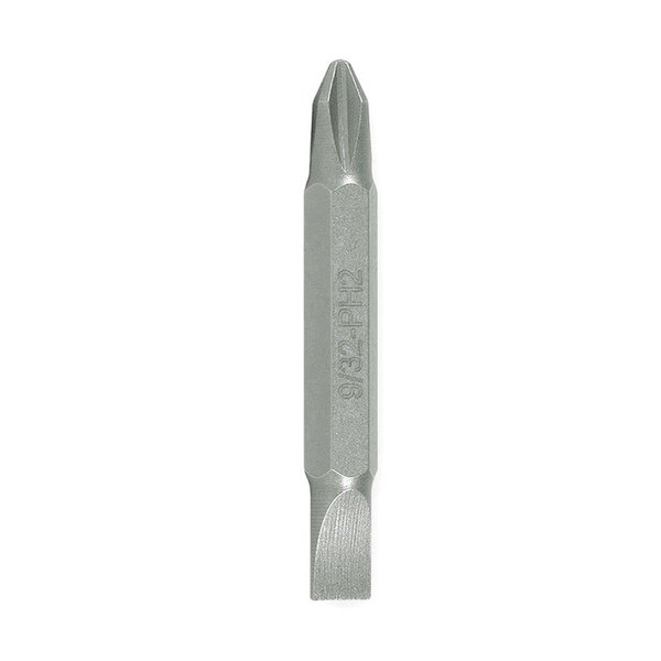 Surtek 1/4in Hex Double Drive Phillips Screwdriver Bit#2 And Slotted Bit 9/32in, 2in PDP2932